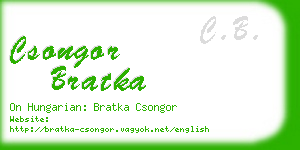 csongor bratka business card